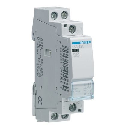 Contactor Din Rail 2N/O 2-Pole 230V 25A