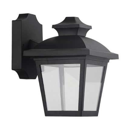 Outdoor Wall Lantern Down Black 170 x 245mm 1x ES