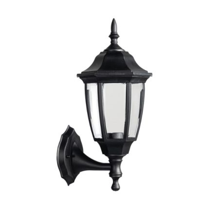 Outdoor Wall Lantern Up Black 173 x 395mm 1x ES